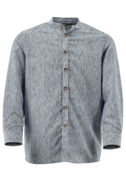 Kinder Trachtenhemd Bad Steben mittelblau blau Langarm OS-Trachten