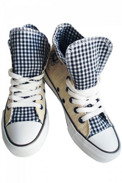 Kinder Trachten Sneaker in beige blau