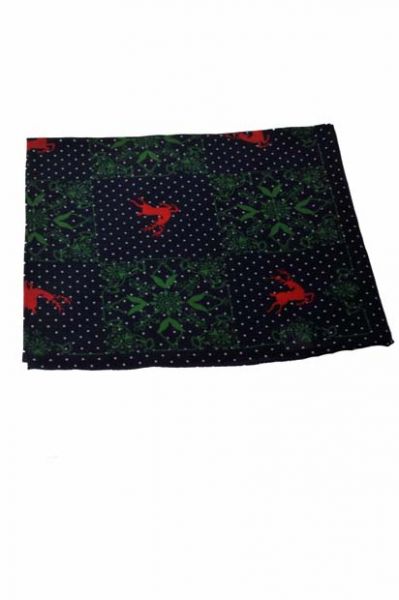 TRACHTENTUCH SPRINGENDER HIRSCH HALSTUCH DUNKELBLAU 51 x 51 CM
