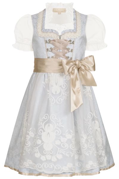 Kinderdirndl Set Elana hellblau blau Trachtenset 3-tlg. Krüger